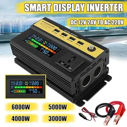 Portabel Car Inverter DC 12V 24V TO AC 220V Modified Sine Wave Inverter 6000W 5000W 4000W 3000W Voltage Transformer Converter