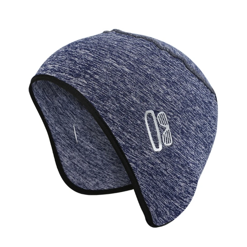 

P9FC Cycling Caps Multifunctional Thermal Beanie Motorcycle-Helmet Liner with Glasses Holes Skull Caps for Running Skiing