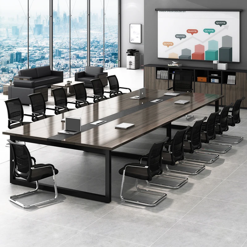 HYZ88 Modern Office Furniture Desk Set Conference Room Desk Boardroom Table Meeting Table Conference Tables and Chairs
