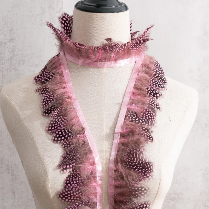 Colorful Feather Fringe Trim for Costumes, Bohemian Clothing Accessories, DIY Fashion Fabric Border