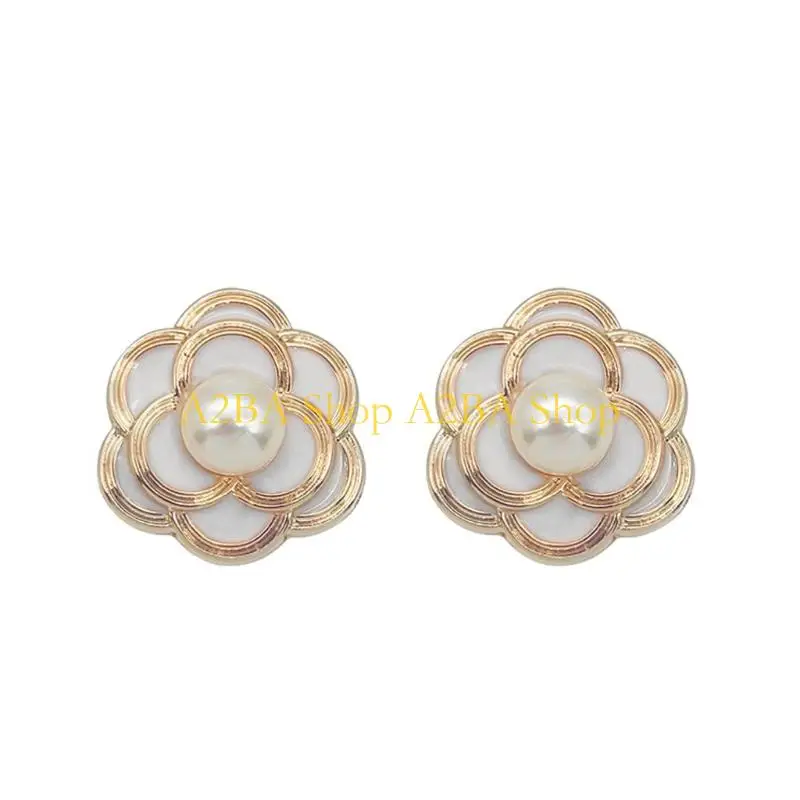 A2BA 2 Piece/Set Stylish Floral Heart Headphone Jewelry Decorative Enameled Detail Adds Fun To Your Look