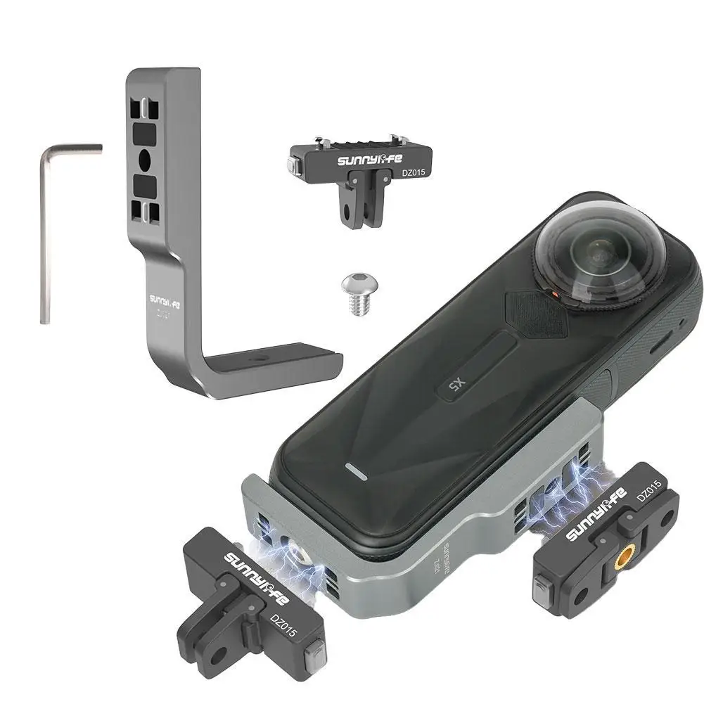 

L-образная горизонтальная/вертикальная подставка для камеры с магнитным адаптером для Insta360 X5/X4, расширительный кронштейн, аксессуары для спортивной камеры