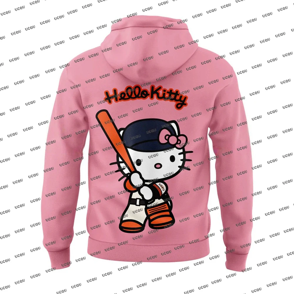 

Hello Kitty, осенне-зимние новые бейсбольные толстовки, бейсбольная специальная хлопковая толстовка для взрослых/детей, мужчин и женщин, спортивные толстовки, подарок для фанатов