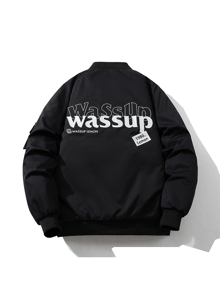 

Модная куртка-бомбер с вышивкой для весны, осени и зимы, хлопковая, свободного кроя, с длинными рукавами, на молнии