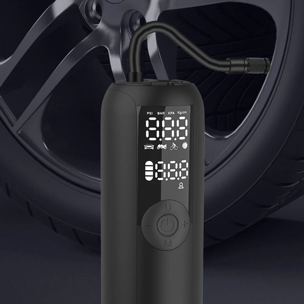 

Car Tire Pump With LED Light Auto-Stop Function 5 Modes Handheld Wireless Inflatable Pump For Motorcycles Bicycle Balls