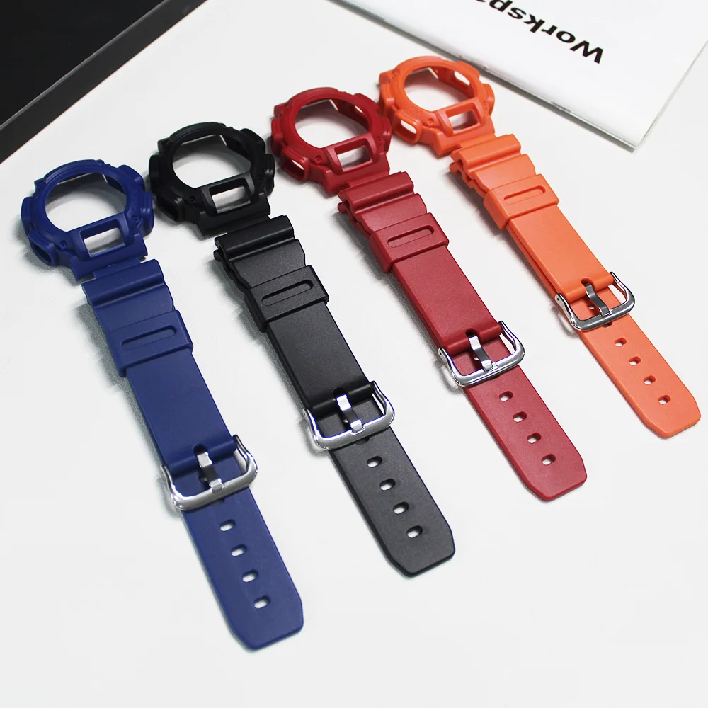 Strap and Bezel for DW-9052 / 9050 / 9051 / 004C / 9000 Watchband Waterproof Watch Band Straps and Cases Bezel