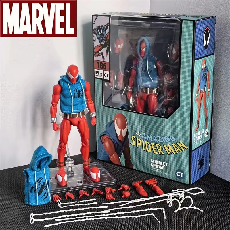 New Ct Toys Spiderman Mafex 143 Ben Reilly Comic Ver The Amazing Spider-Man 001 185 Anime Action Figure Figurine Toys Kids Gifts