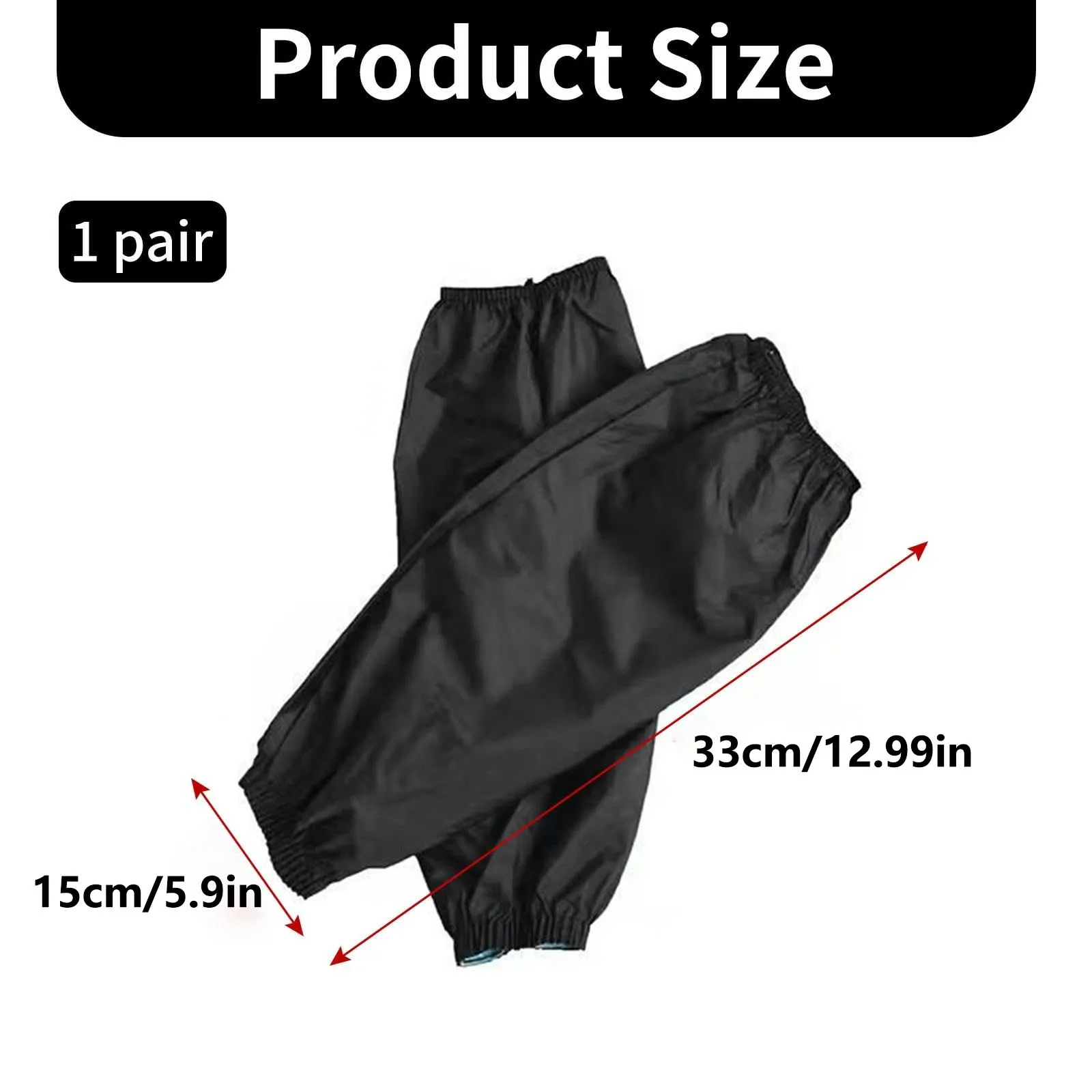 1 Pair Black Oilproof & Stain Resistant Arm Sleeves Covers, Forearm Protector for Cooking Cleaning Fish Dish Washing Gardening