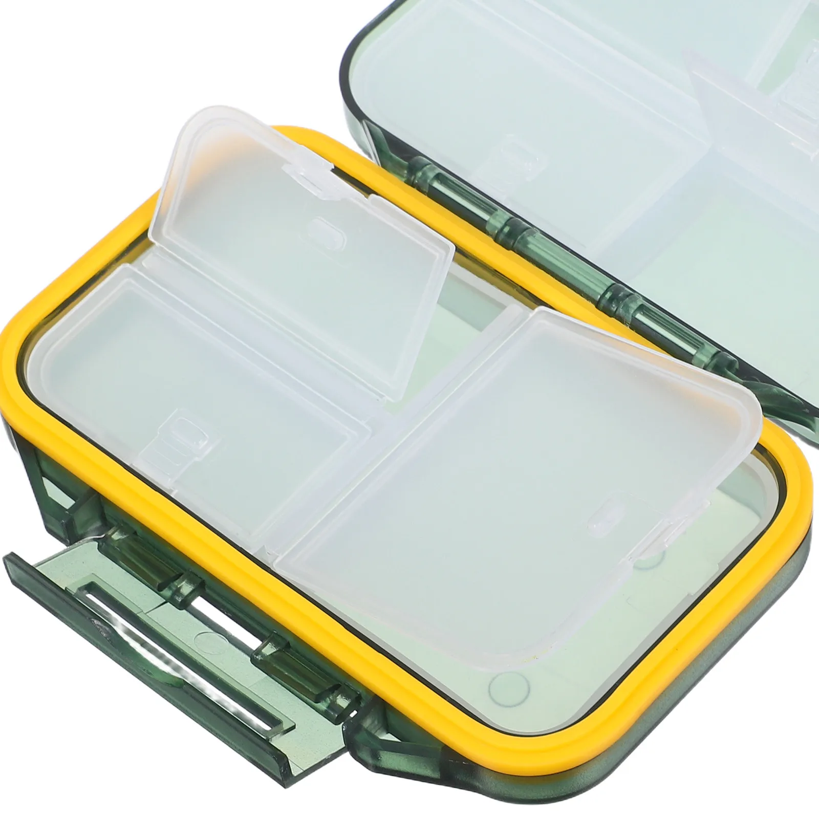Travel Pill Organizer 7 Compartments Dual-Layer Transparent Sealed Design Weekly Pill Case Compact Waterproof Pocket Holder