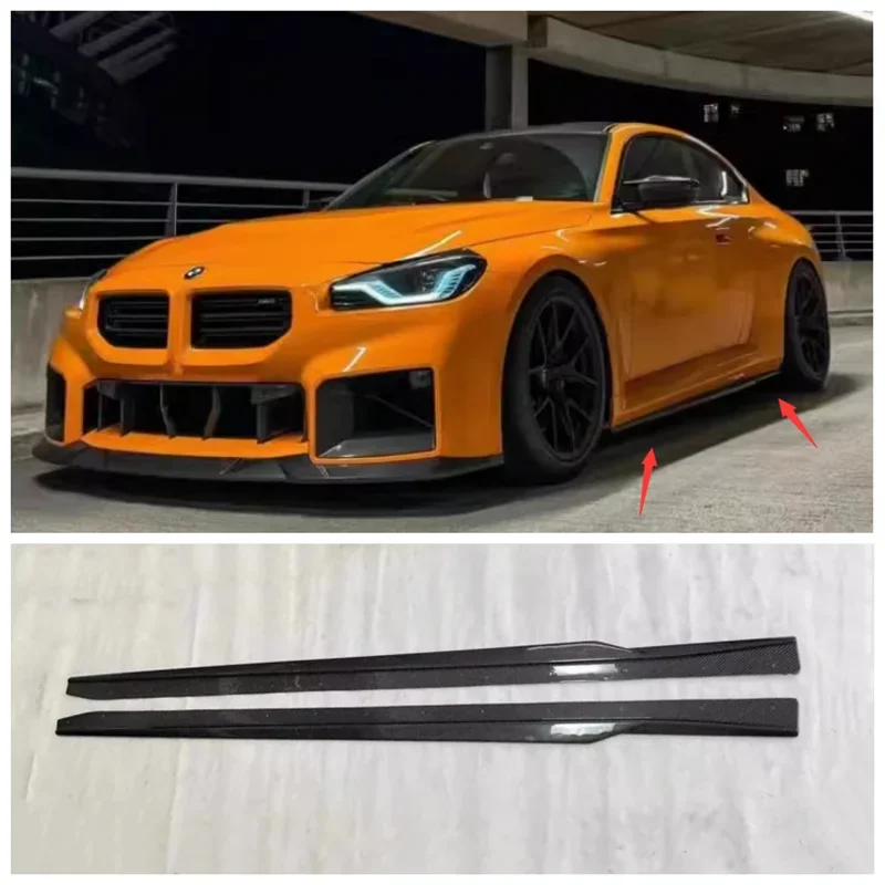 For BMW M2 G87 2021 2022 2023 2024 High Quality Carbon Fiber Bumper Lip Side Skirt Spoiler Cover