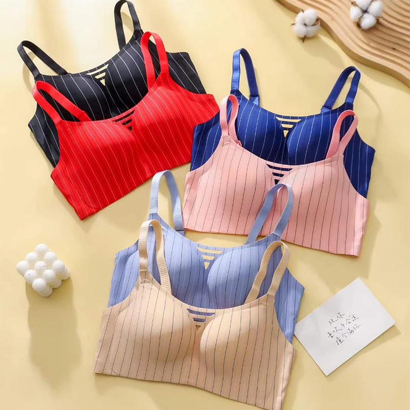 

Traceless No Steel Ring Bra Gather Together Anti-Sag Underwear Adjustment Type Absorb Sweat Granule Massage Comfortable Tube Top