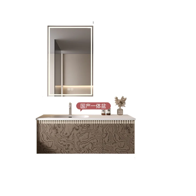 

Легкая роскошная встроенная раковина, комбинация шкафа для ванной комнаты, роскошный каменный умывальник, каменная плита, керамический умывальник с горячим изгибом