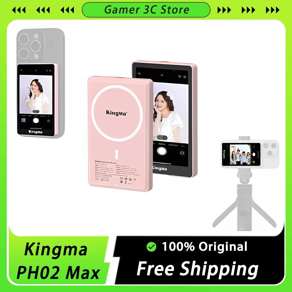 Kingma PH02 Max Selfie Stick Magnetic Selfie Live Streaming Vlog Display Screen Photo Samsung IPhone13 14 15 16 Pro MAX Custom