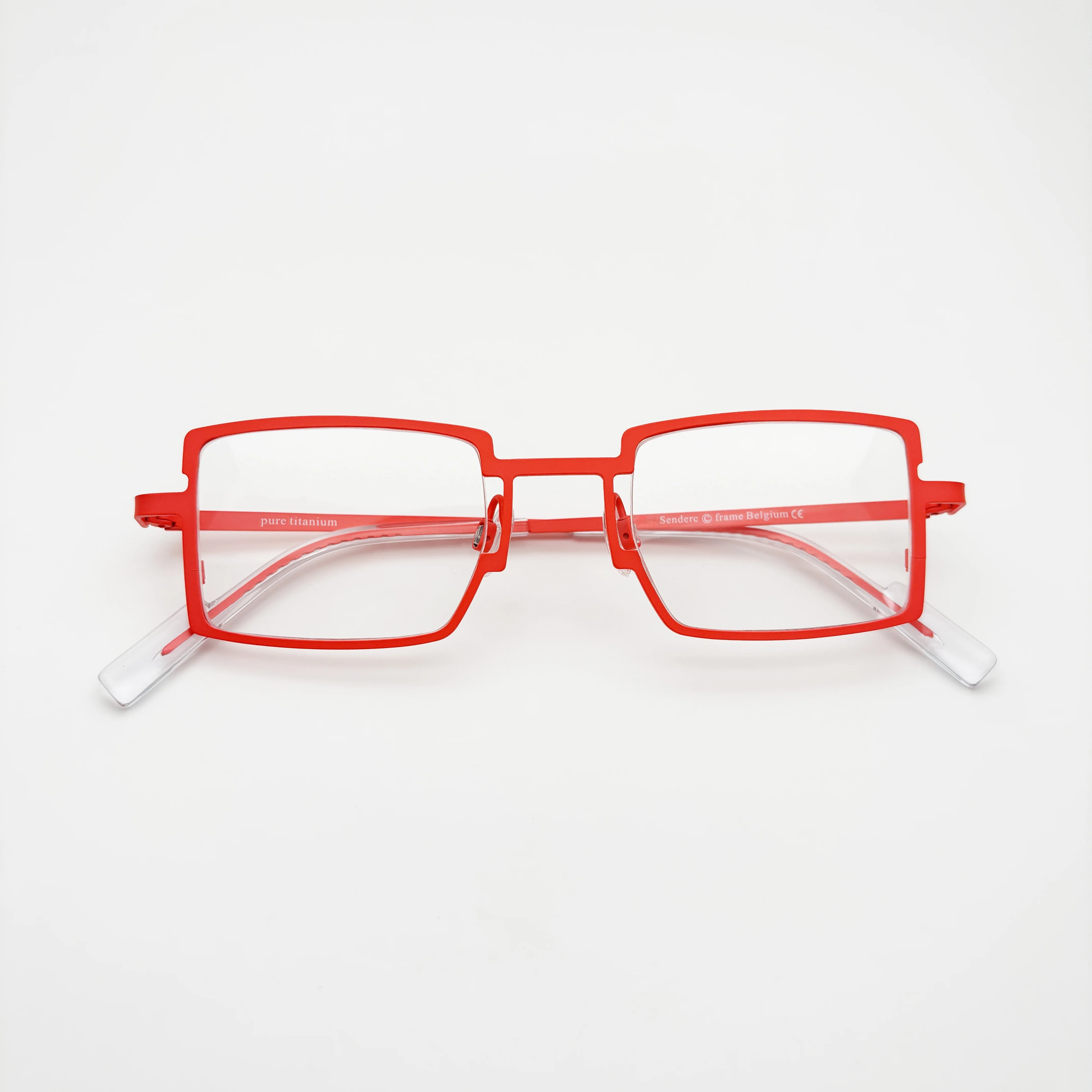 Senderc Belight البصرية بلجيكا تصميم الهندسة مربع الشكل التيتانيوم النظارات إطار مشهد الرجال النساء النظارات