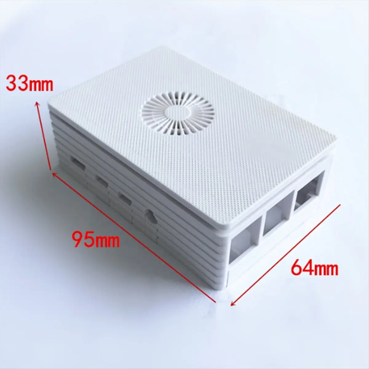T19C Heat Dissipation ABS Case Motherboard Fan Box White Shell Plastic Box Bracket Cooling Fan for Raspberry Pi 4