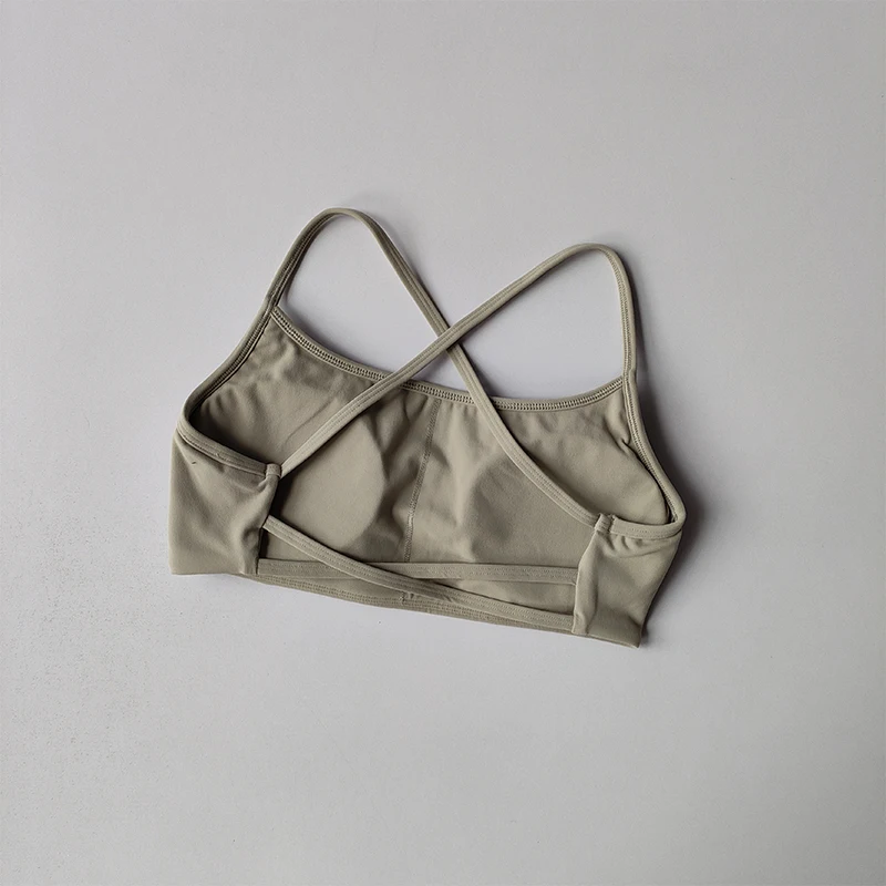 Kreuzschöner Rücken-Sport-BH für Damen, schnelltrocknender Fitness-BH mit Brustpolster, sexy, rückenfreier Yoga-Anzug mit Trägern – Detail 12