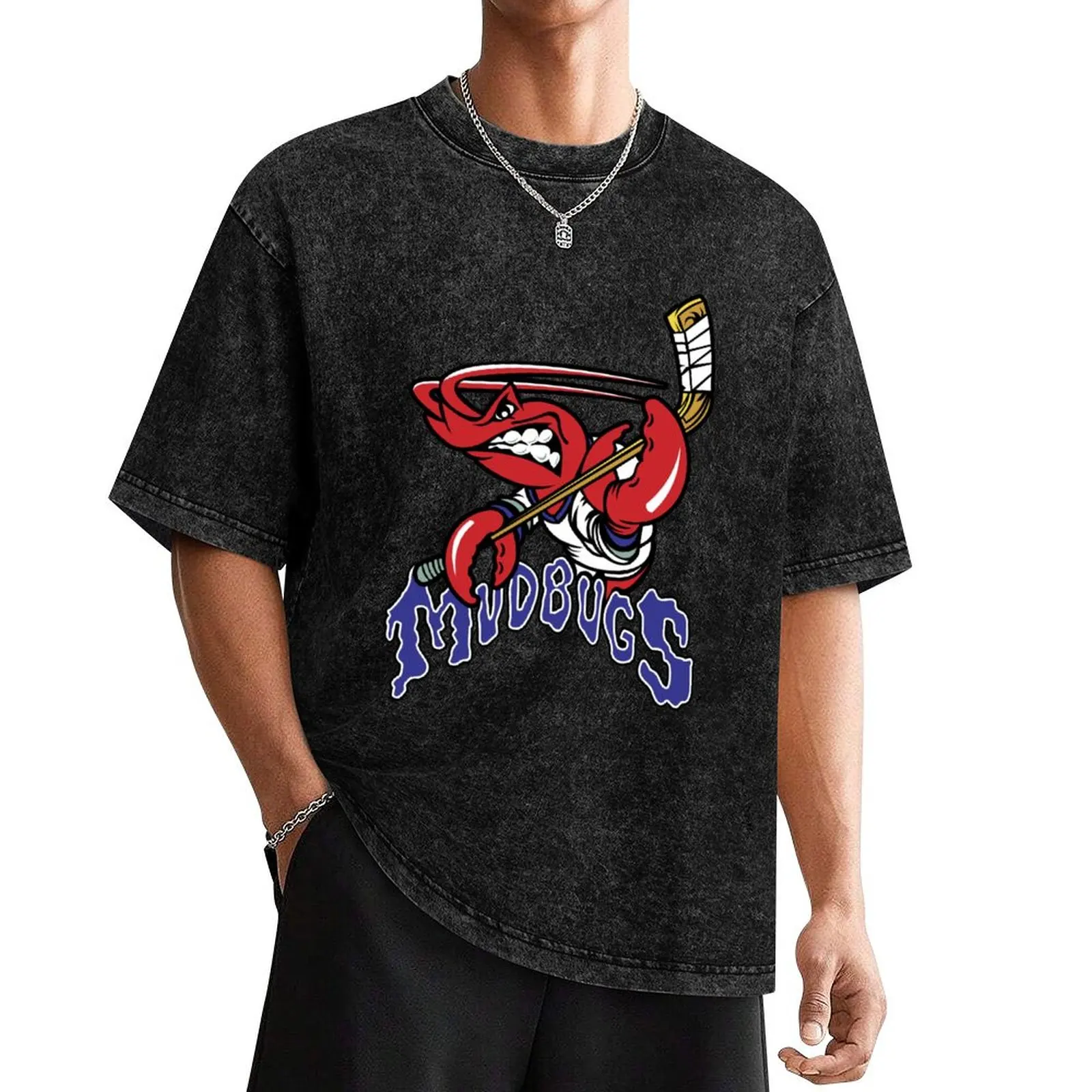 

Shreveport Mudbugs hockey T-Shirt graphic t shirts vintage anime shirt man clothes summer top Men's t-shirts