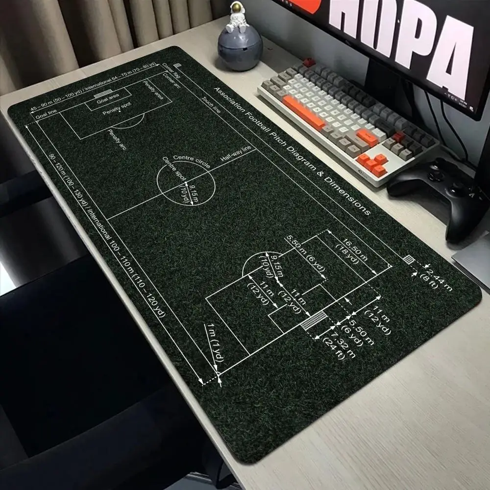 Fußball Großes Gaming-Mauspad Computer-Mausunterlage Gamer Laptop-Mausmatte Büro-Mauspad XXL Teppich Tastaturmatte Schreibtischunterlage