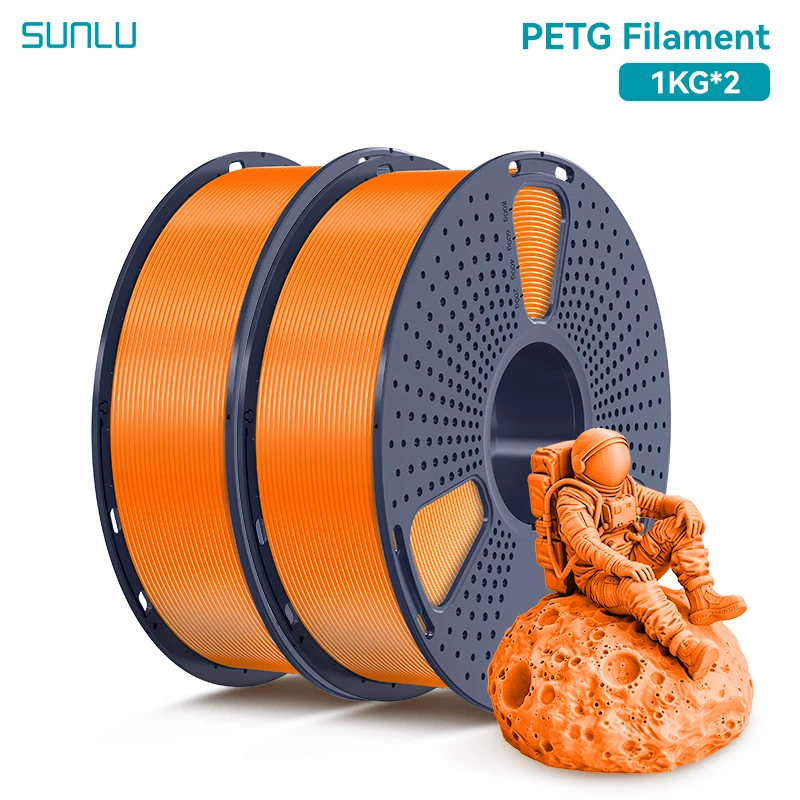 SUNLU 2KG 3D PLA/PETG/PLA PLUS/Klares Filament 1,75mm 2 Rollen 1KG 3D-Drucker Filament Sauber Gewickelt für 3D-Drucker & 3D-Stift