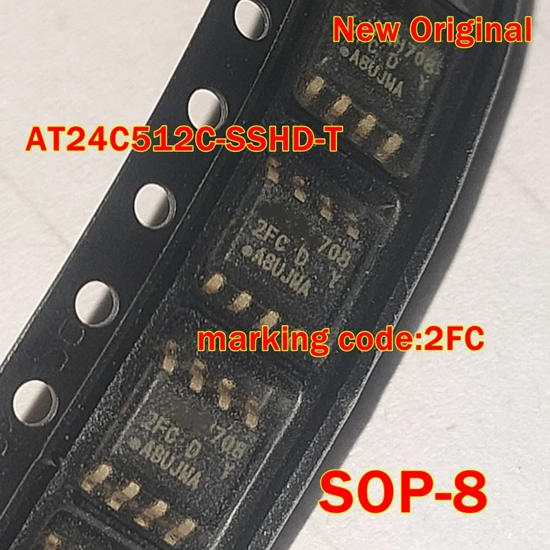 

1pcs to 100pcs AT24C512C-SSHD-T SOP-8 New Original marking code:2FC EEPROM, 64KX8, Serial, CMOS, PDSO8