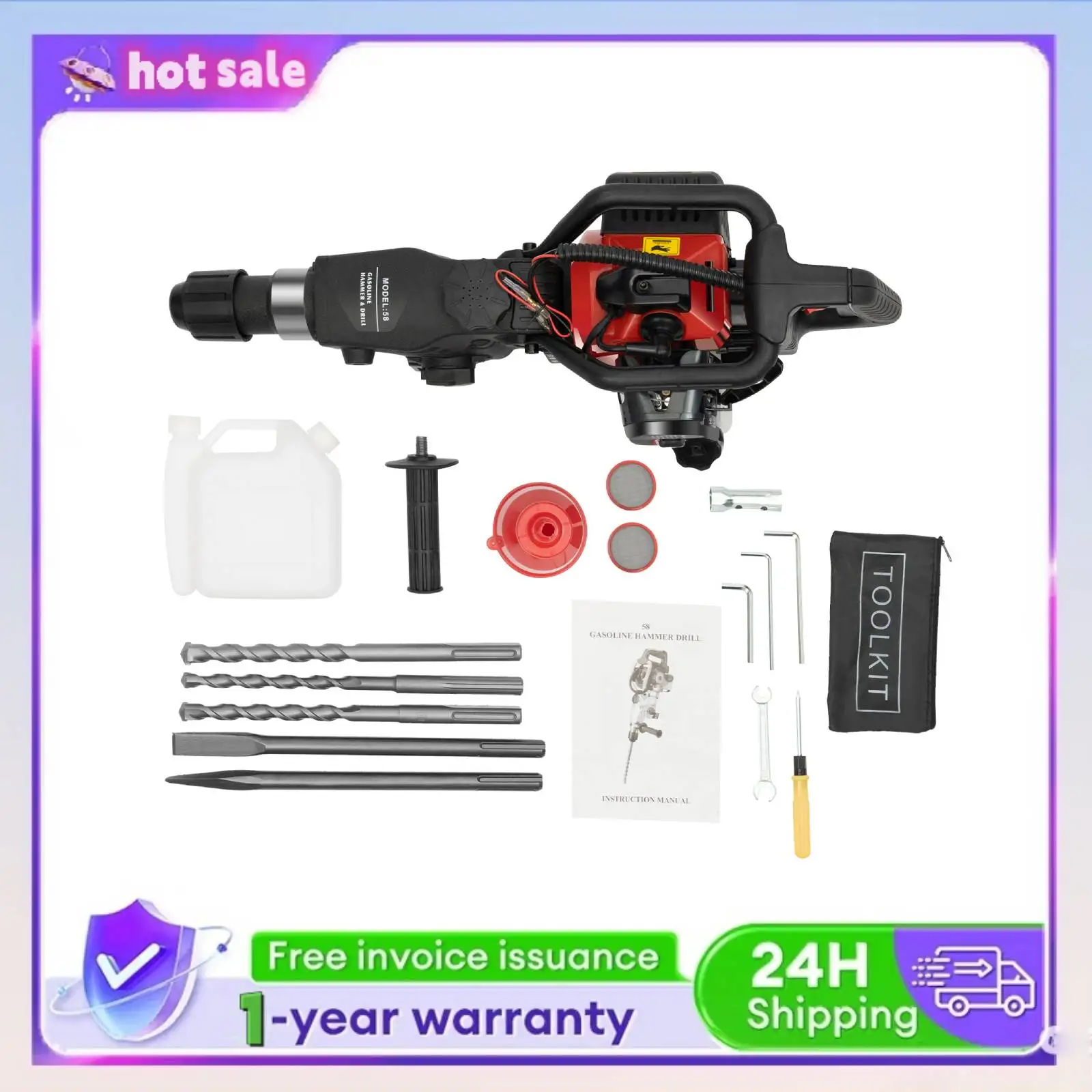 مطرقة الرافعة الهدم أدوات خرسانية متعددة الوظائف مع مقبض مريح لهدم الطوب/هندسة خطوط الأنابيب #1