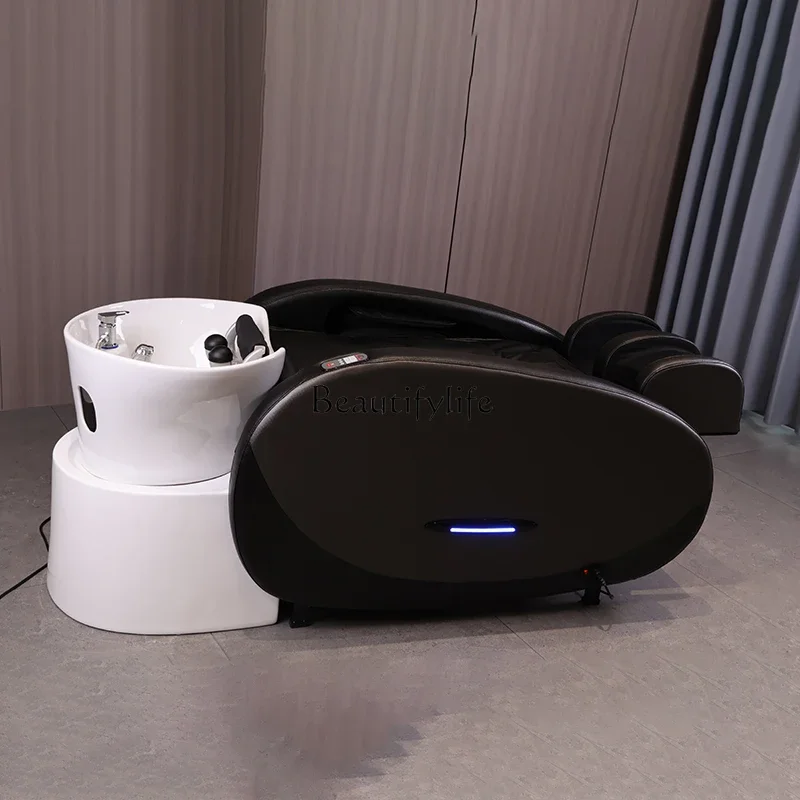 

Intelligent massage head therapy fumigation water circulation automatic massage shampoo bed