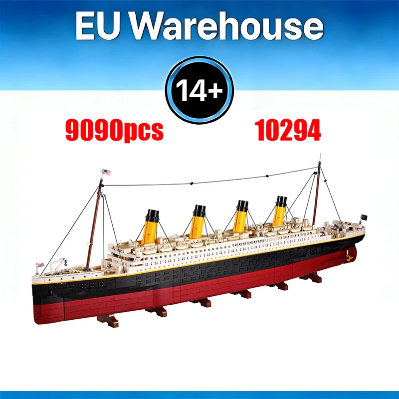 9090 pièces de blocs de construction de grand bateau de croisière, modèle de navire à vapeur pour adultes, décoration de la maison, cadeaux d'anniversaire, compatibles avec le set 10294