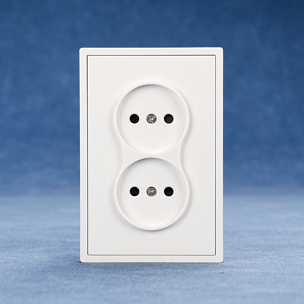 

European standard socket Double Russian socket PC panel 16A wall socket 250V ce Rohs certification