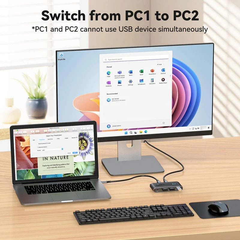 2025 جديد 10Gbps USB 3.2 التبديل USB C التبديل ، 4 منافذ USB الجلاد للكمبيوتر المحمول حصة لوحة المفاتيح الماوس يدعم USB C المدخلات