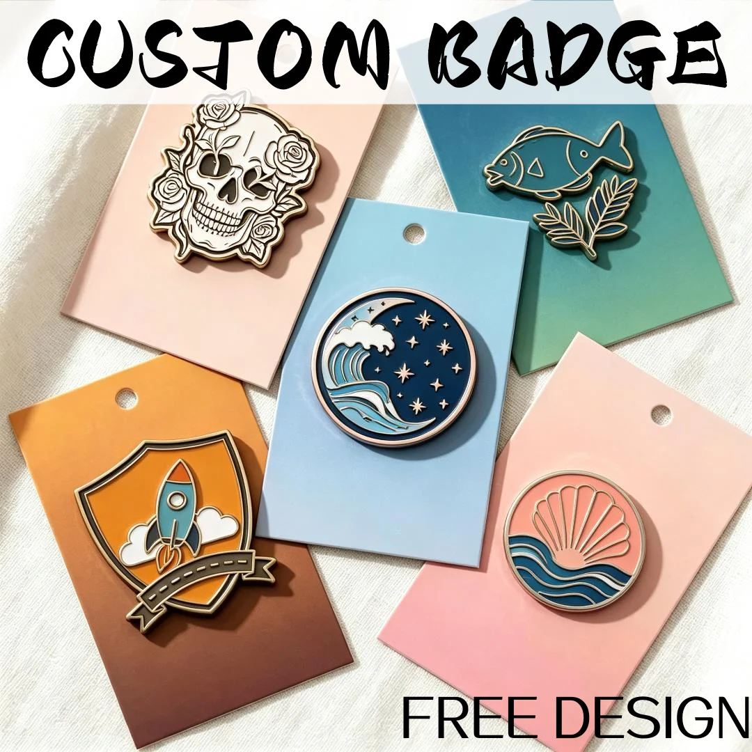 Fashion Decor Enamel Brooch Customize Metal Badge Logo Lapel Pin Personalized Badge Pin Custom Art Pattern Backpack Ornament