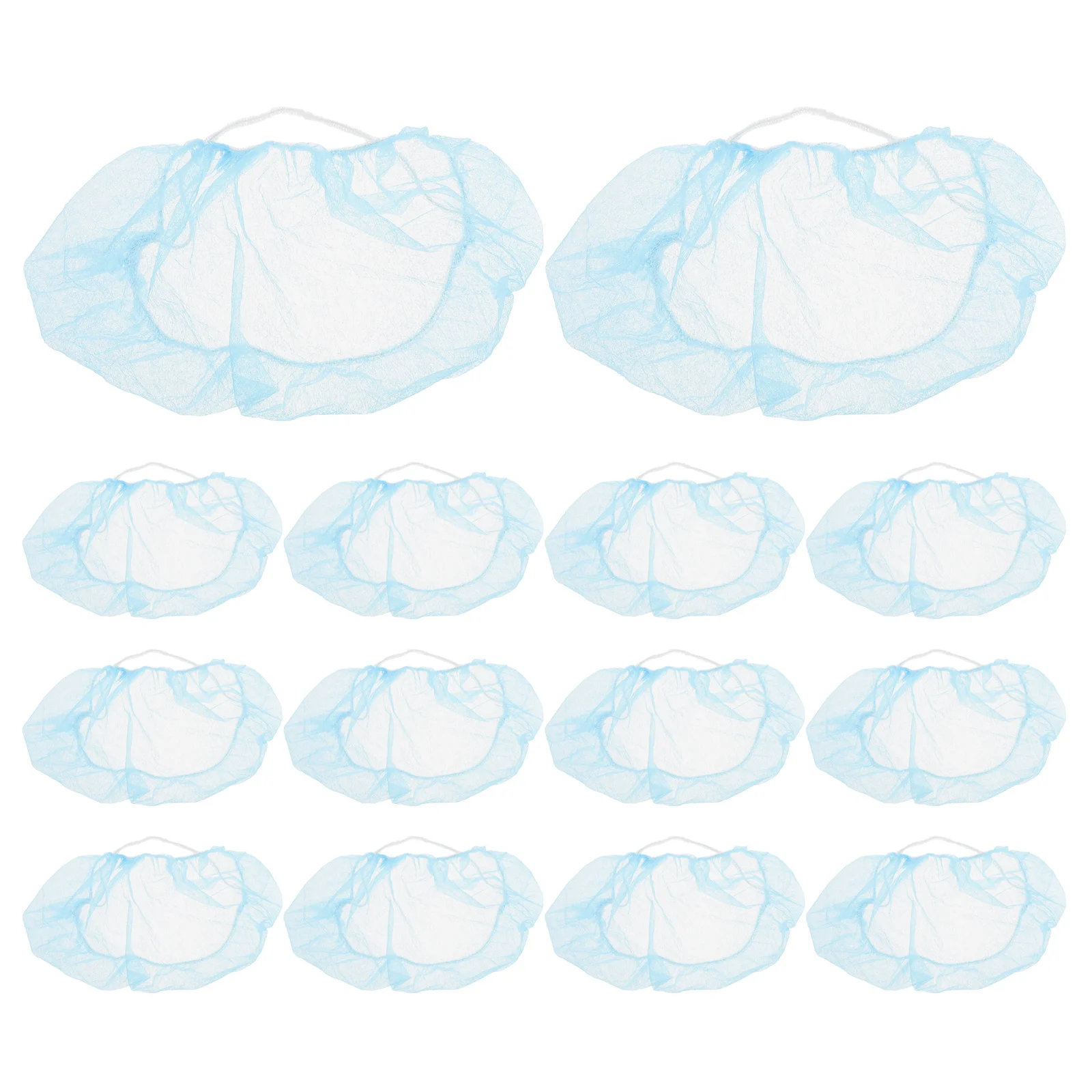 

100Pcs Beard Net with Ear Loops Elastic Disposable Beard Cover for Men Nonwoven Full Coverage Kitchen Lab Safety