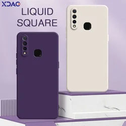 Square Liquid Silicone Case for VIVO Z1 Z1i Z1x Z3 Z3i Z3x Z5 Z5i Z5x Z6 Pro Lite 5G Camera Protective 360 Shockproof Cover Bags