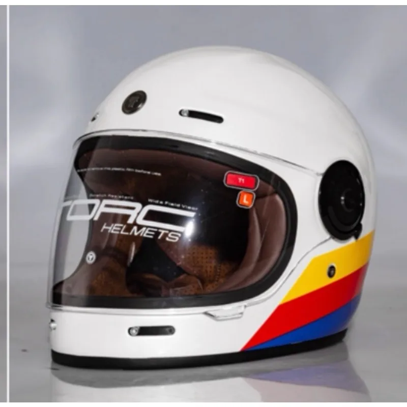 Vintage Style Full Face Motorcycle Helmet -Motorcycle Helmets For Adults Cascos Para Motos Hombres Retro Full Face Dot