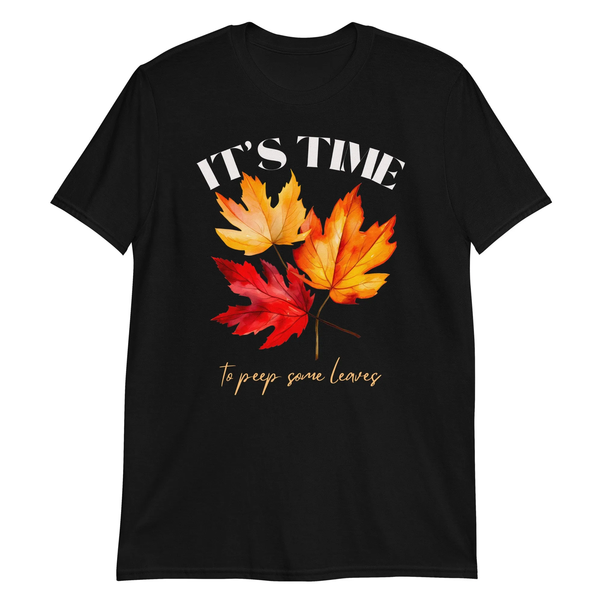 Peep Some Leaves Autumn Leaf Invitation T Shirt