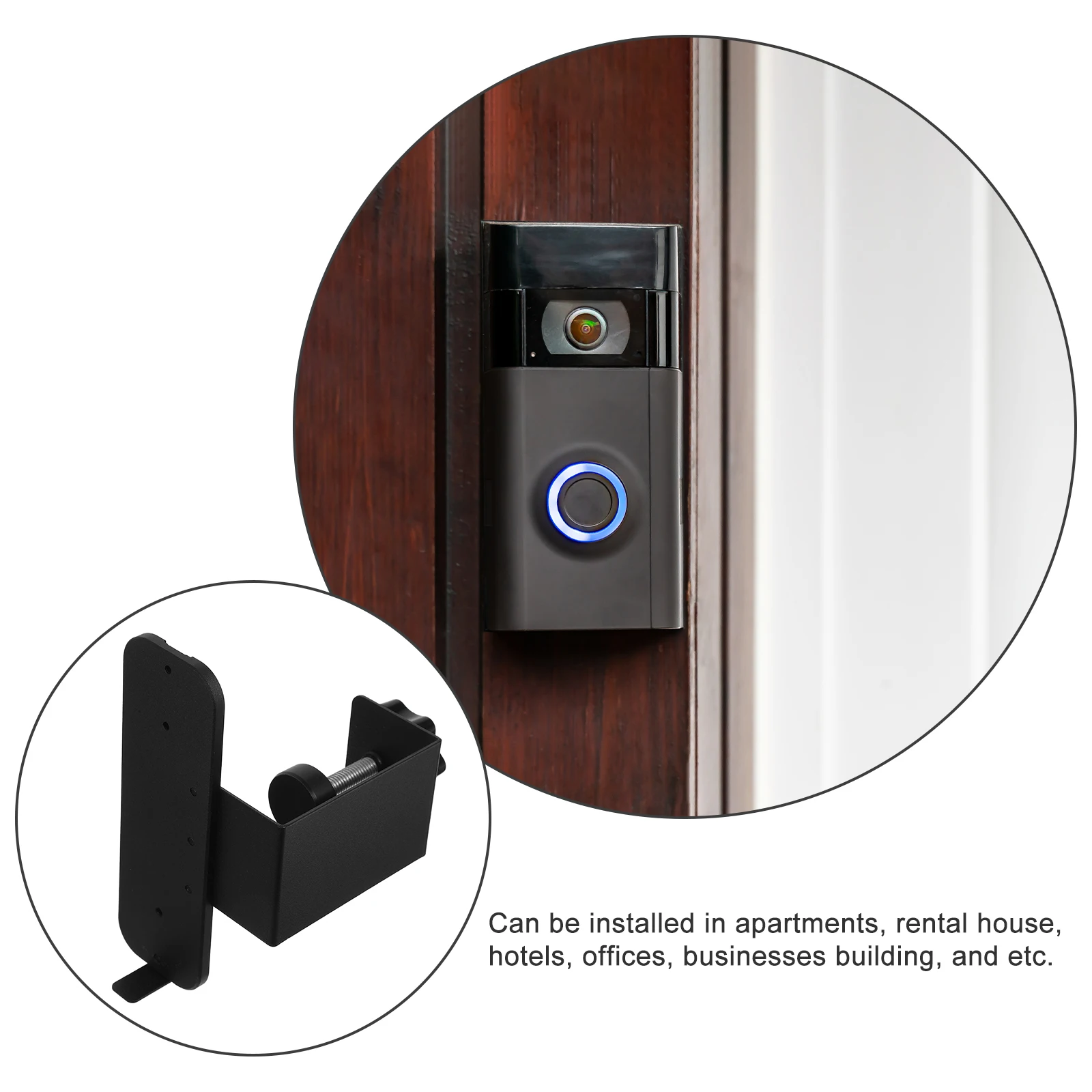 

Stainless Steel Doorbell Mount Anti Theft Bracket Video Doorbell Wall Camera Stand Adjustable Holder Compatible Left Right Doors
