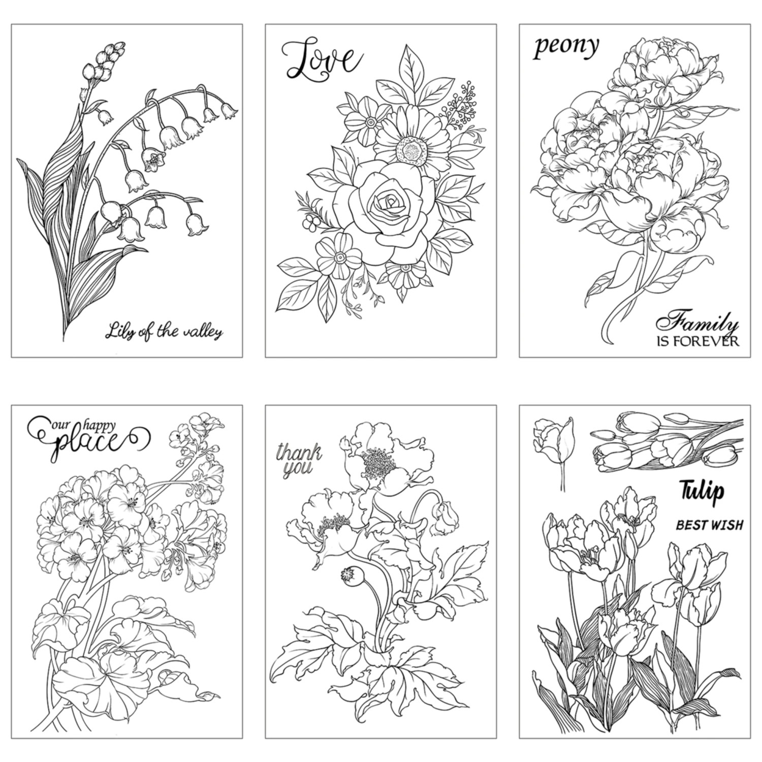 11*16cm Retro Flower series Clear Stamps Vintage Silicone Stamp for DIY Scrapbooking Card Making Craft Decoration Rubber Stamp