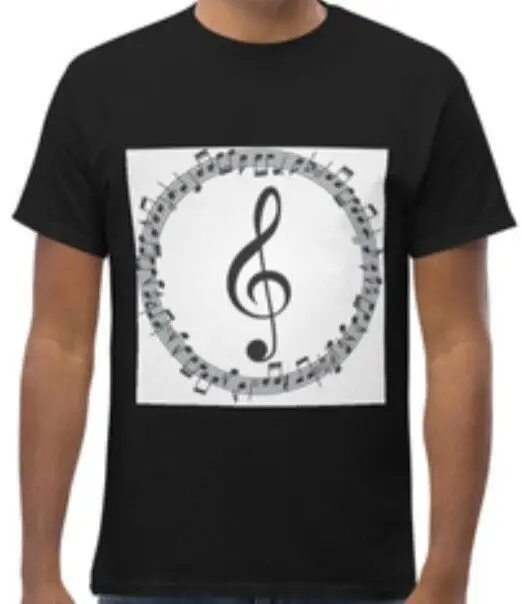 Treble Clef Inside A Sheet Music Line Circle Graphic T-Shirt