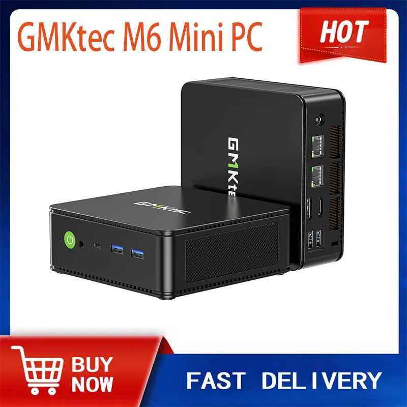 for GMKtec M6 AMD R5 6600H Gaming Mini PC 6-core 12-thread 32GB DDR5 1TB SSD Computer PC Mini Computer PC Gaming Desktop