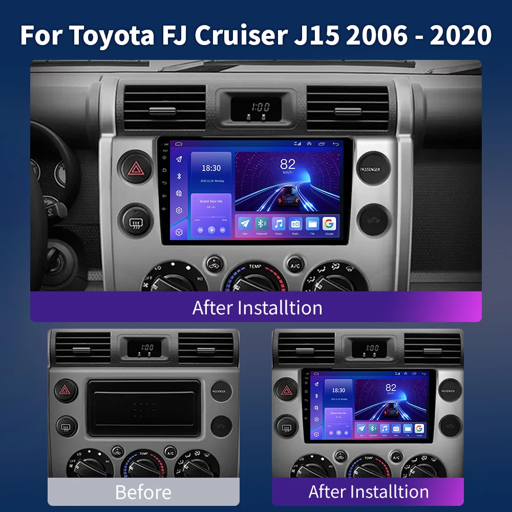 For Toyota FJ Cruiser J15 2006 - 2020 Multimedia Navigation Car Radio Multimedia Video Player Navigation GPS Android 13