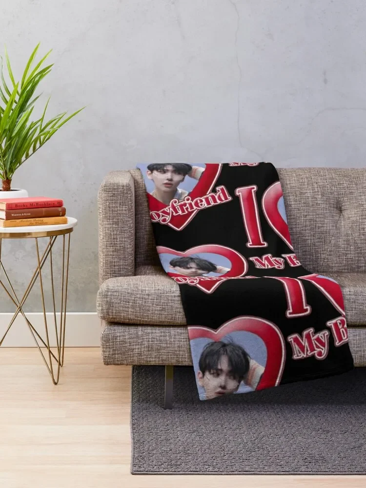 I love my boyfriend Jaehyun from boynextdoor Throw Blanket Retros halloween Decorative Sofas Blankets