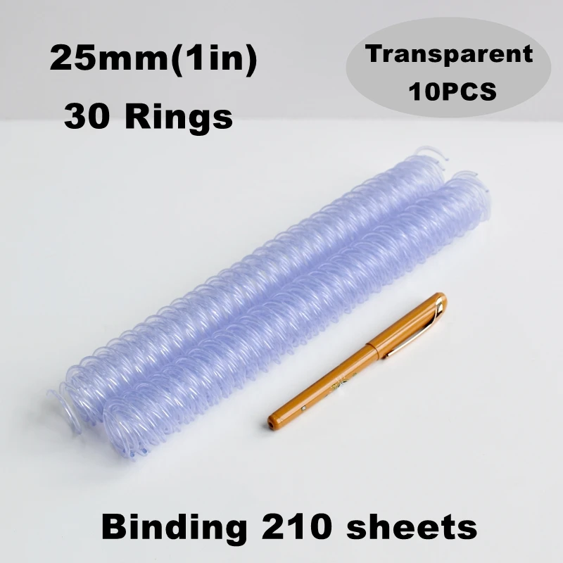 5/10PCS High Capacity Plastic Spiral Binding Coils, DIY Book Rings