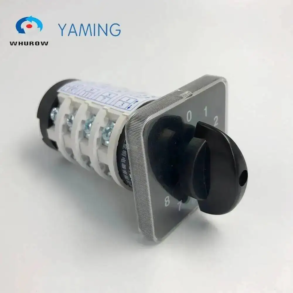 

Cam Switch YMZ12-20/4 Electrical 0-8 Positions Silver Contact Latching 20A 690V 4 Poles Control Rotary Changeover Interuptor