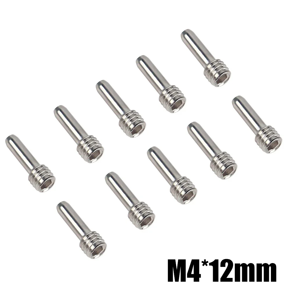 10Pcs/Set Silver Stainless Steel Headless M3 M4 Hexagon Screw Pins for 1/10 RC Crawler Car Driveshaft