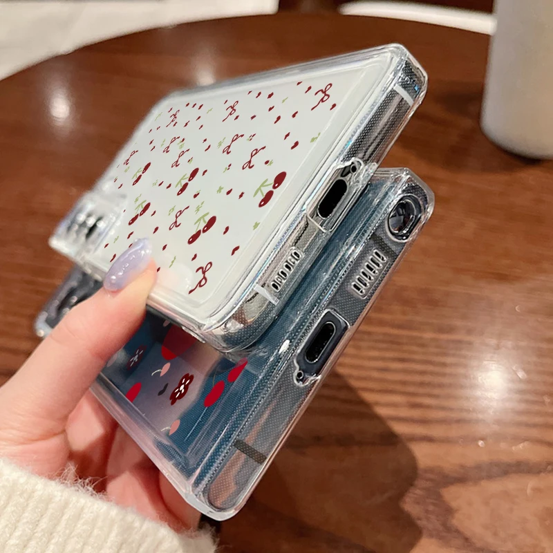 Kirschschleifen-Transparenthülle für Samsung Galaxy A57 A27 A37 A17 A16 A56 A36 A26 A15 A55 A54 S26 S24 S23 S22 Ultra Plus S25 FE Cover – Detail 14