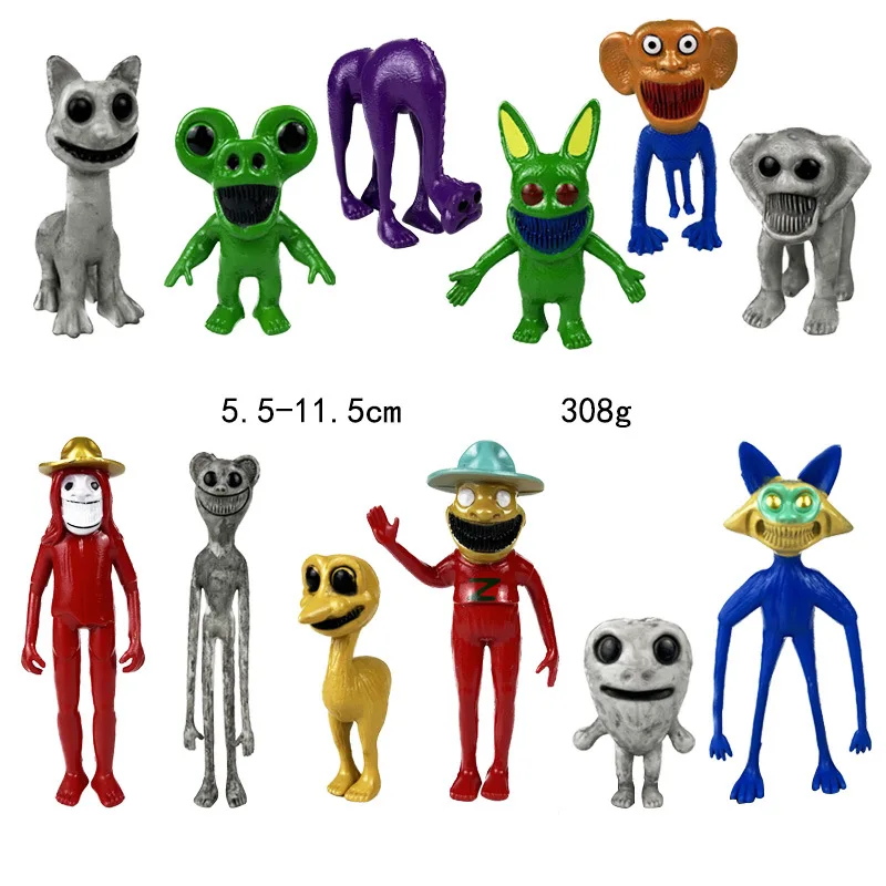 Ensemble de figurines d'action Zoonomaly Monster Game, figurine en plastique PVC, cadeau de jouet beurre, homme, chat, grenouille