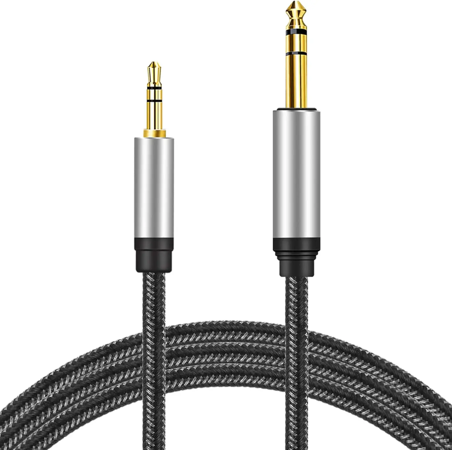 Gold-Pated 3.5mm To 6.5mm Large Three-Pole Stereo Audio Cable Male To Male Mixer Guitar Audio Cable