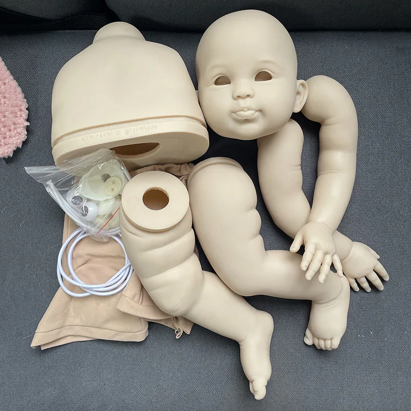 28Inch Huge Size Reborn Emmeline Doll Kit Unfinished Unpainted DIY Doll Parts With Connector Cloth Body And Random Eye