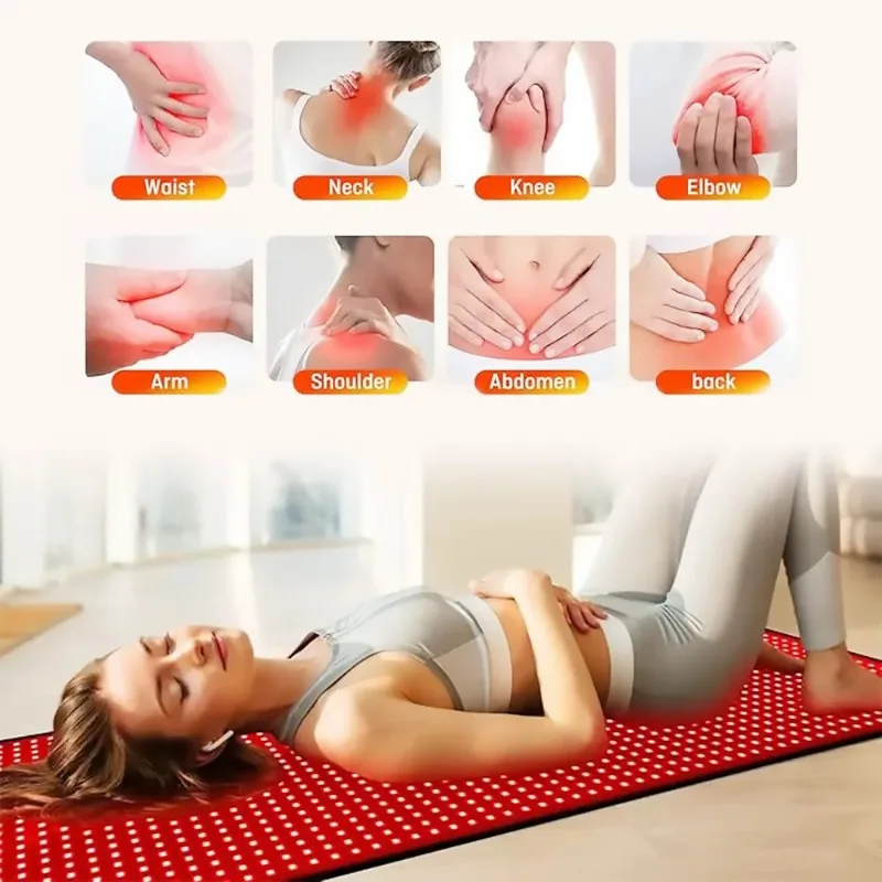 Large Pad for Whole Full Body Near Infrared Mat 660nm 850nm LEDRed Light Therapy Device Yoga Mat Home Health Relaxation Quipment