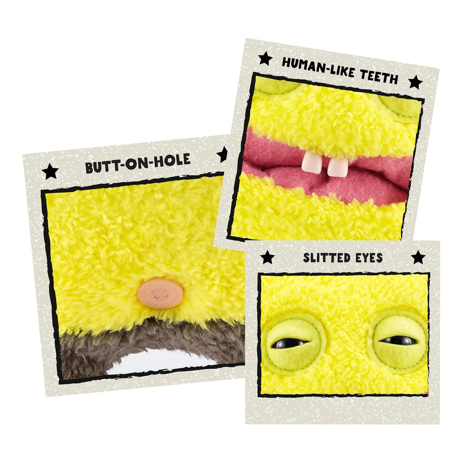 ZURU Fuggler سبونجبوب ألعاب من نسيج مخملي لطيف مضحك باتريك ستار الحيوانات المحشوة لينة بلوشيز الأسنان الوحش دمية ألعاب أطفال عيد ميلاد