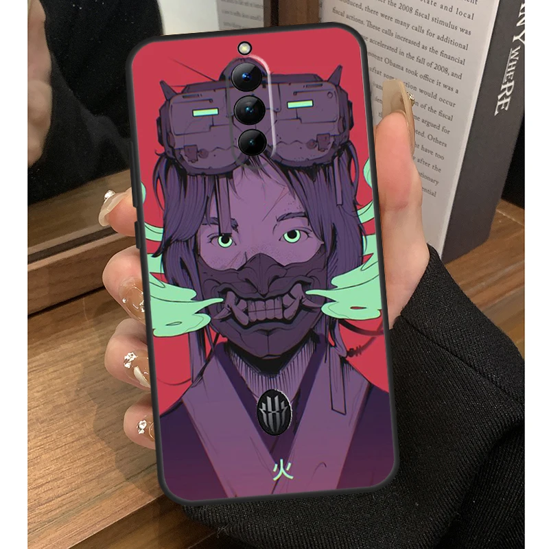Samurai Oni Mask Case For Nubia Red Magic 10 Pro Plus 6 7 Pro 6S 7S 5G 6R RedMagic 9S 8S 8 9 Pro Plus Coque - view 4